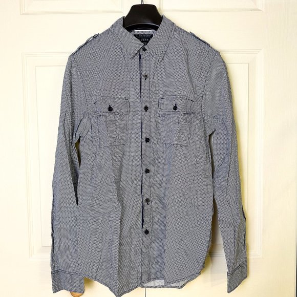 Guess- Cotton Mens Casual button down shirt - Picture 2 of 7